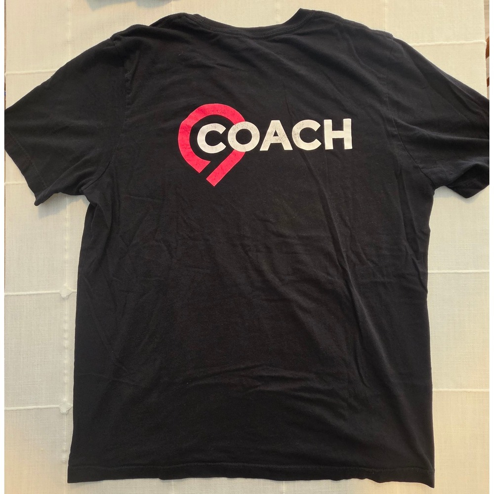 Canvas Mens Coach CrossFit Graphic T-Shirt Black XL Short Sleeve Cotton Tee
